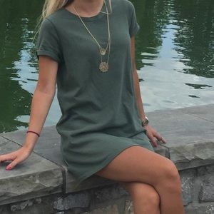 Forever21 Olive Green T-shirt Dress